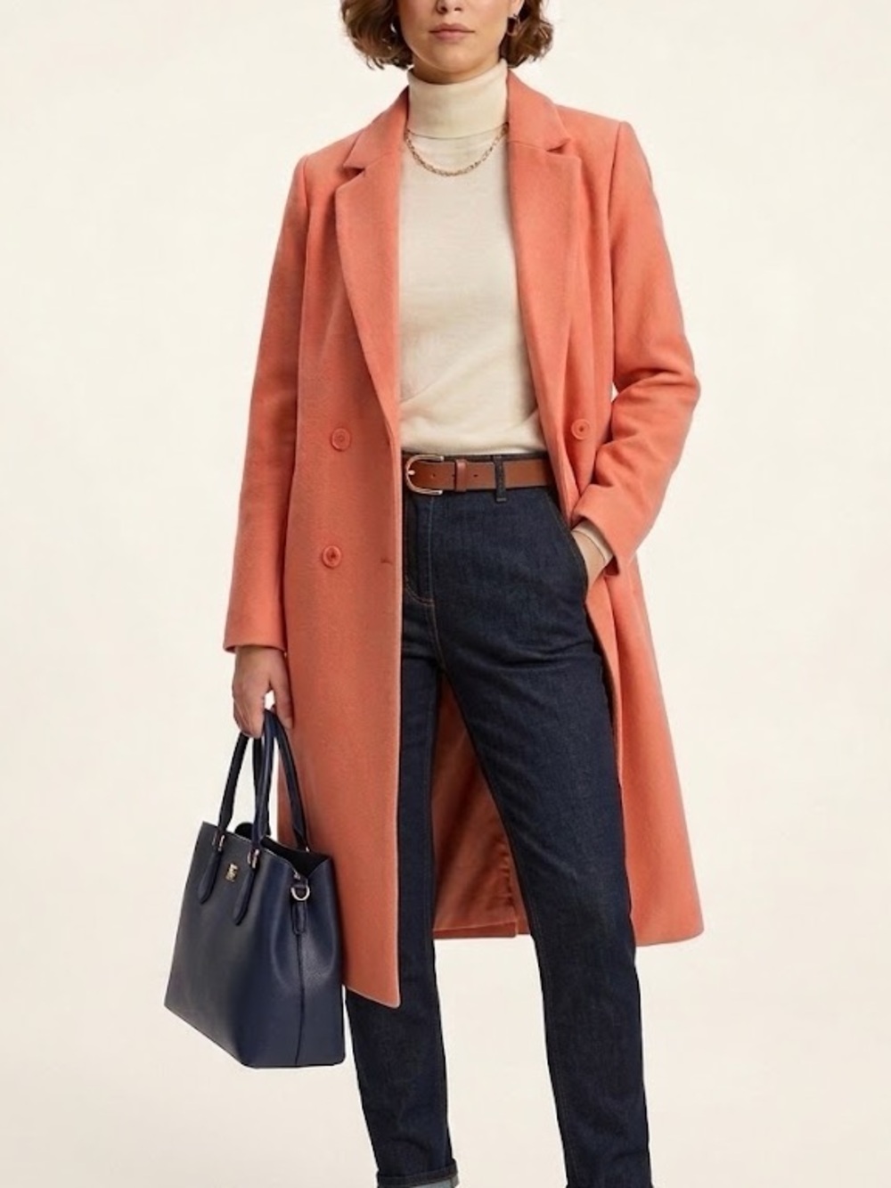 OAK + FORT Double Breasted Coat